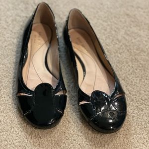 Kate spade new york black flats patent leather